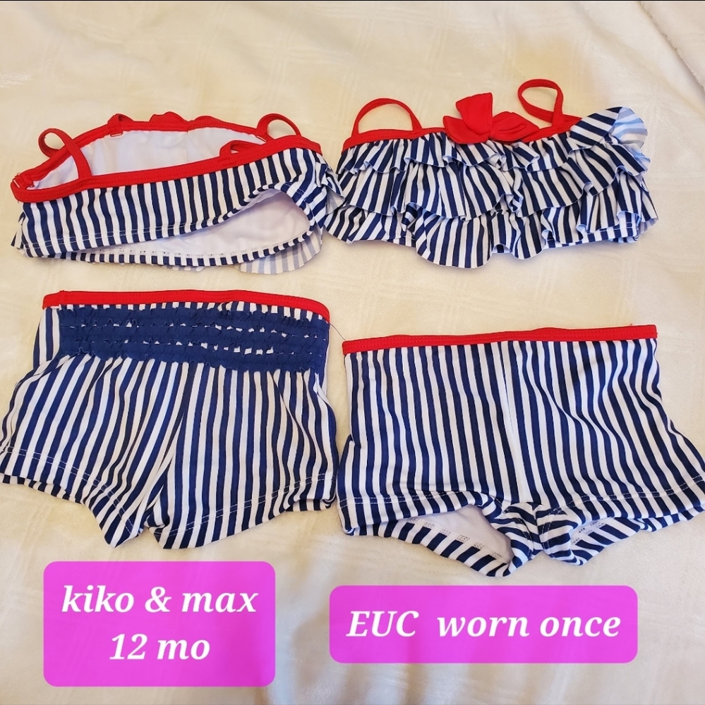 Kiko and max 2 piece baby girl suit 12 months